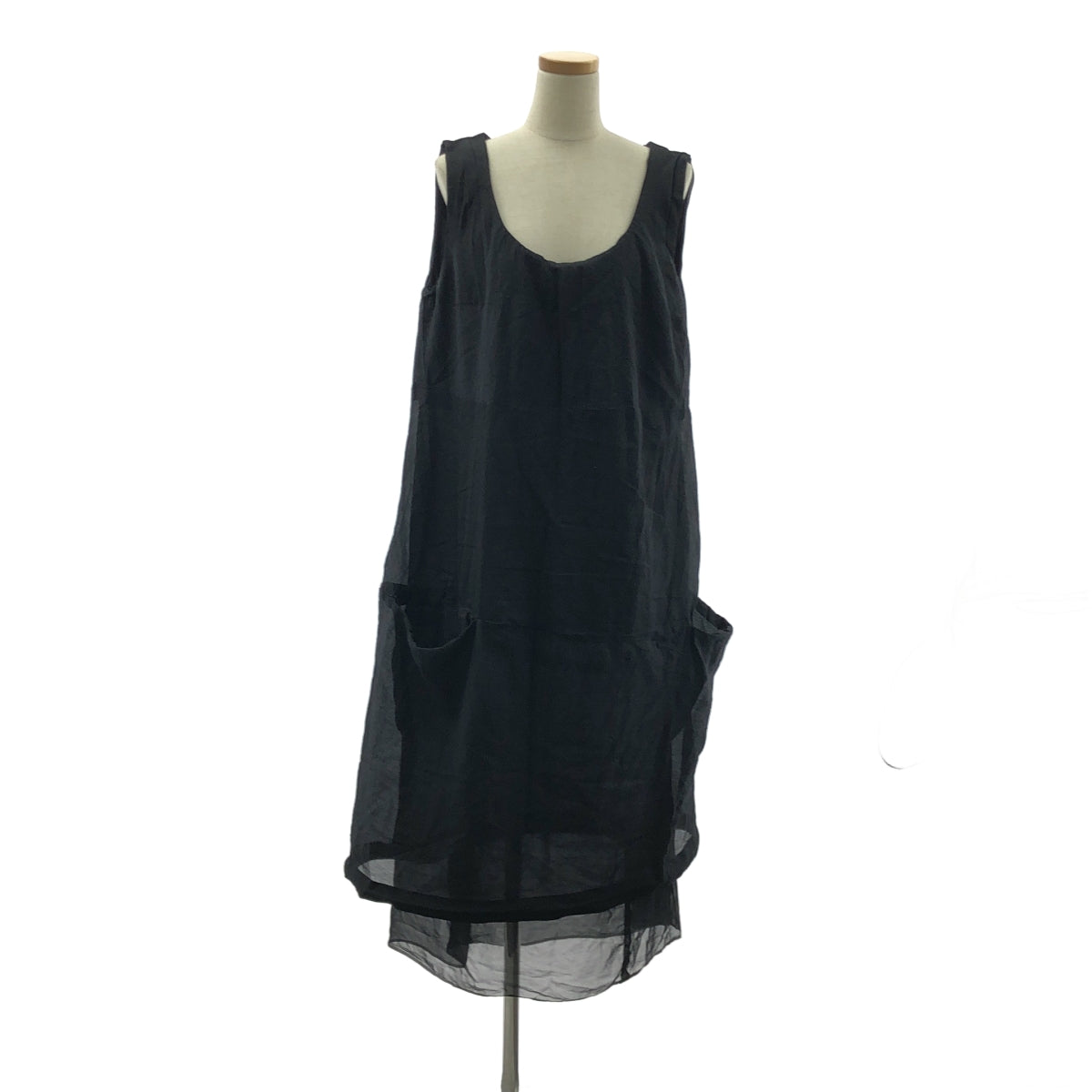 COMME des GARCONS COMME des GARCONS / コムコム | 2021SS | ポリエステル 製品加工 ポケット付き ドレス ワンピース / 総裏地 | M |