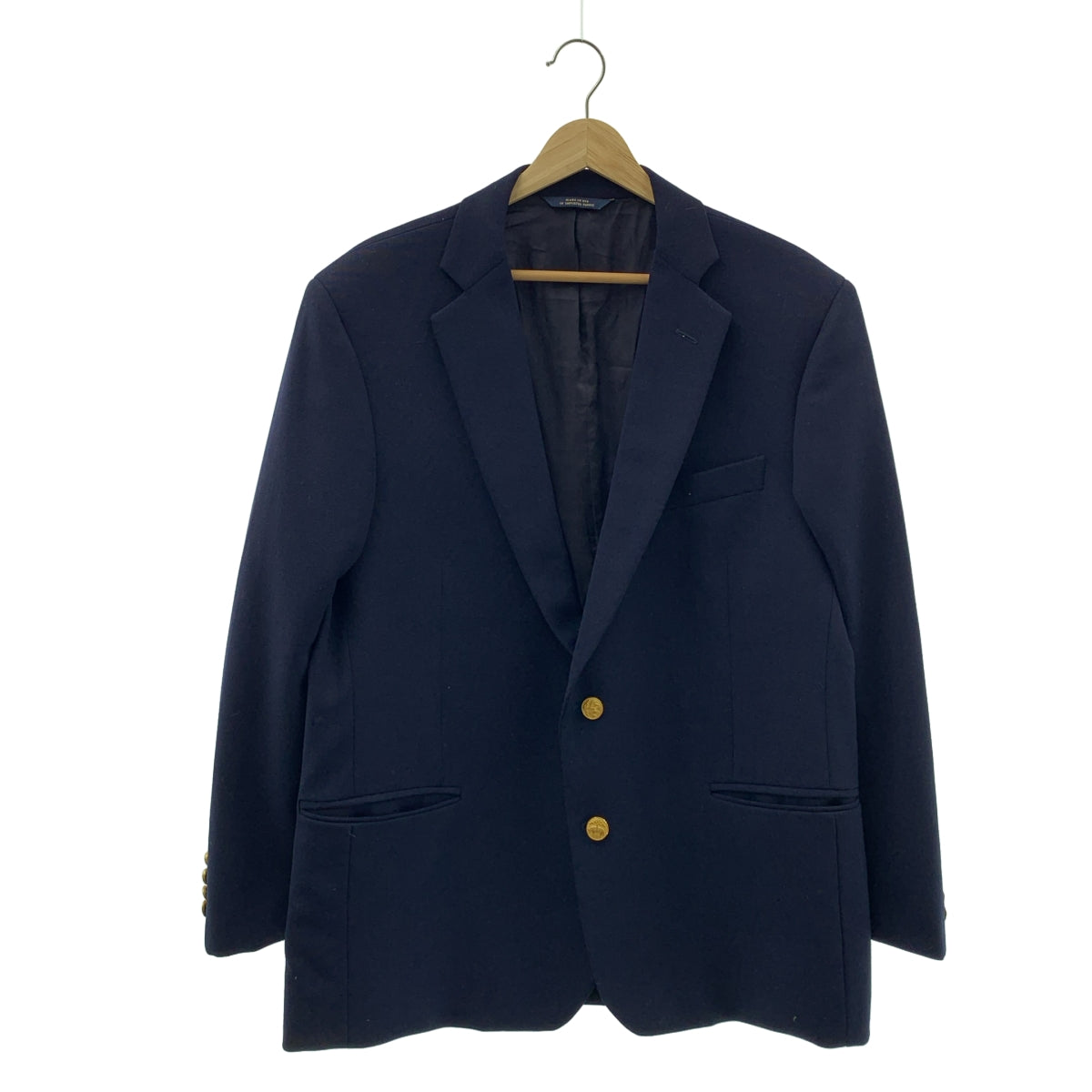 Brooks Brothers テーラードジャケット ネイビー B by Brooks Brothers Men's Classic-Fit Navy Stretch Wool Blend