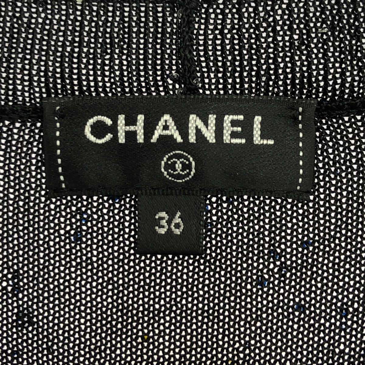 CHANEL | MULTICOLOR CC LOGO EMBELLISHED CARDIGAN | Beaded knit cardigan | Size 36 | Women's