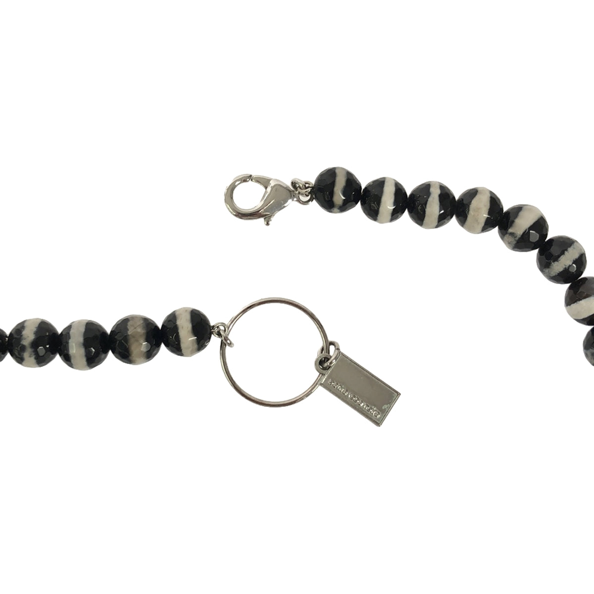 小號黑色長袍 | Bijou 串珠項鍊 |黑色/銀色/白色 |女性的