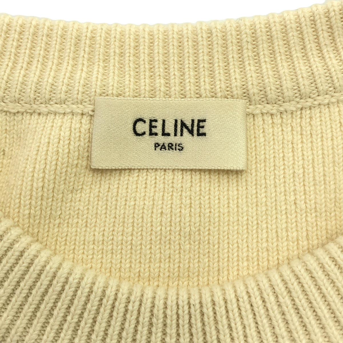 CELINE / セリーヌ | Marine Sweater Cotton ショルダーボタン コットンニット マリンセーター | M | クリーム / ネイビー | メンズ