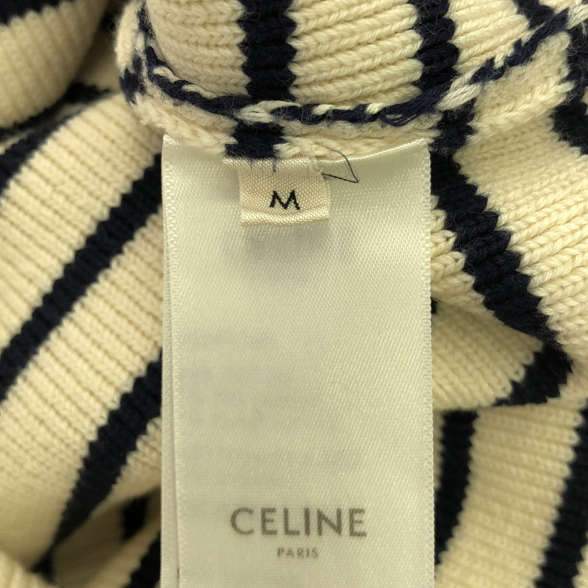 CELINE / 셀린느 | Marine Sweater Cotton 숄더 버튼 코튼 니트 마린 스웨터 | M | 남성