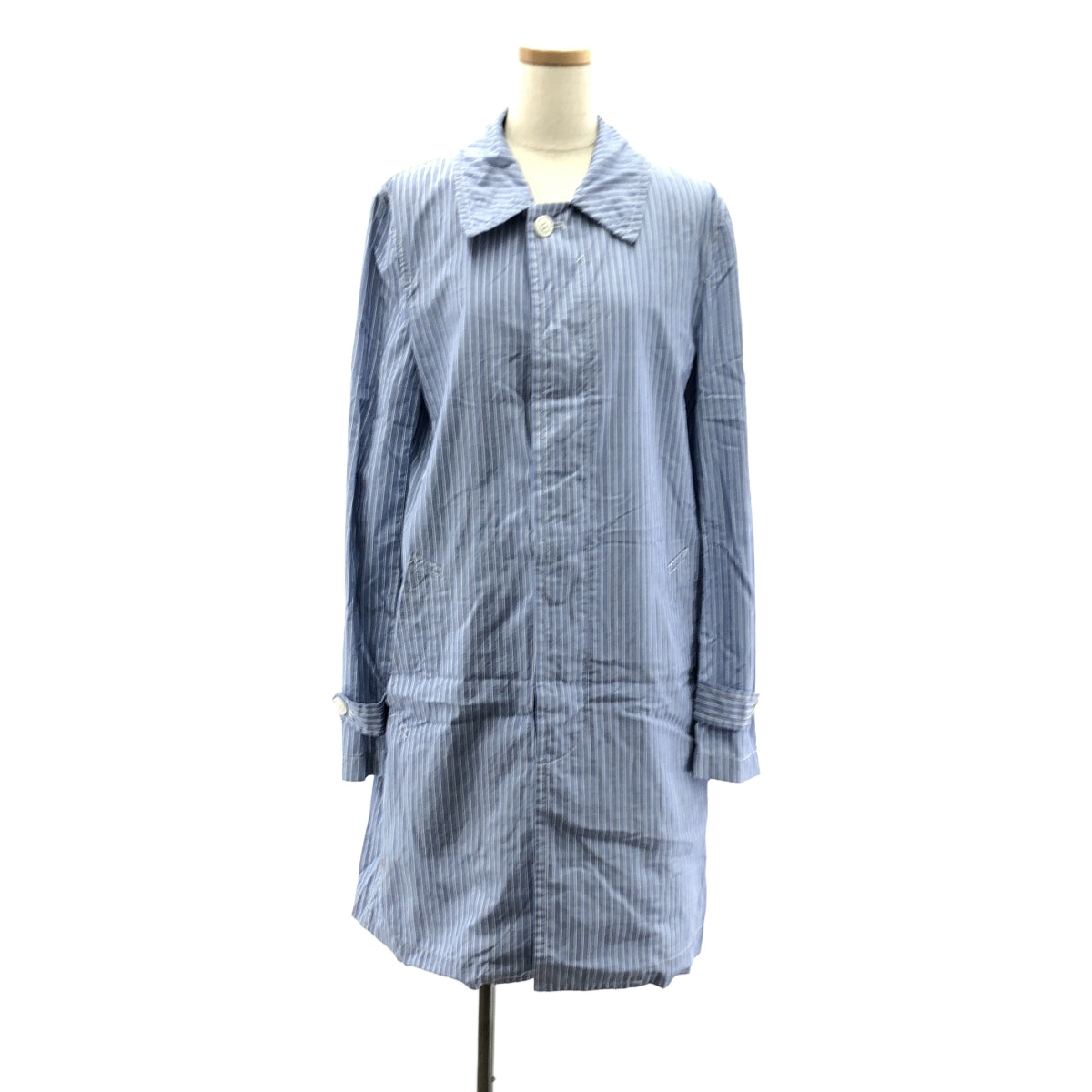 COMME des GARCONS HOMME PLUS | 2008SS | Striped cotton balaclava coat | S | Men's