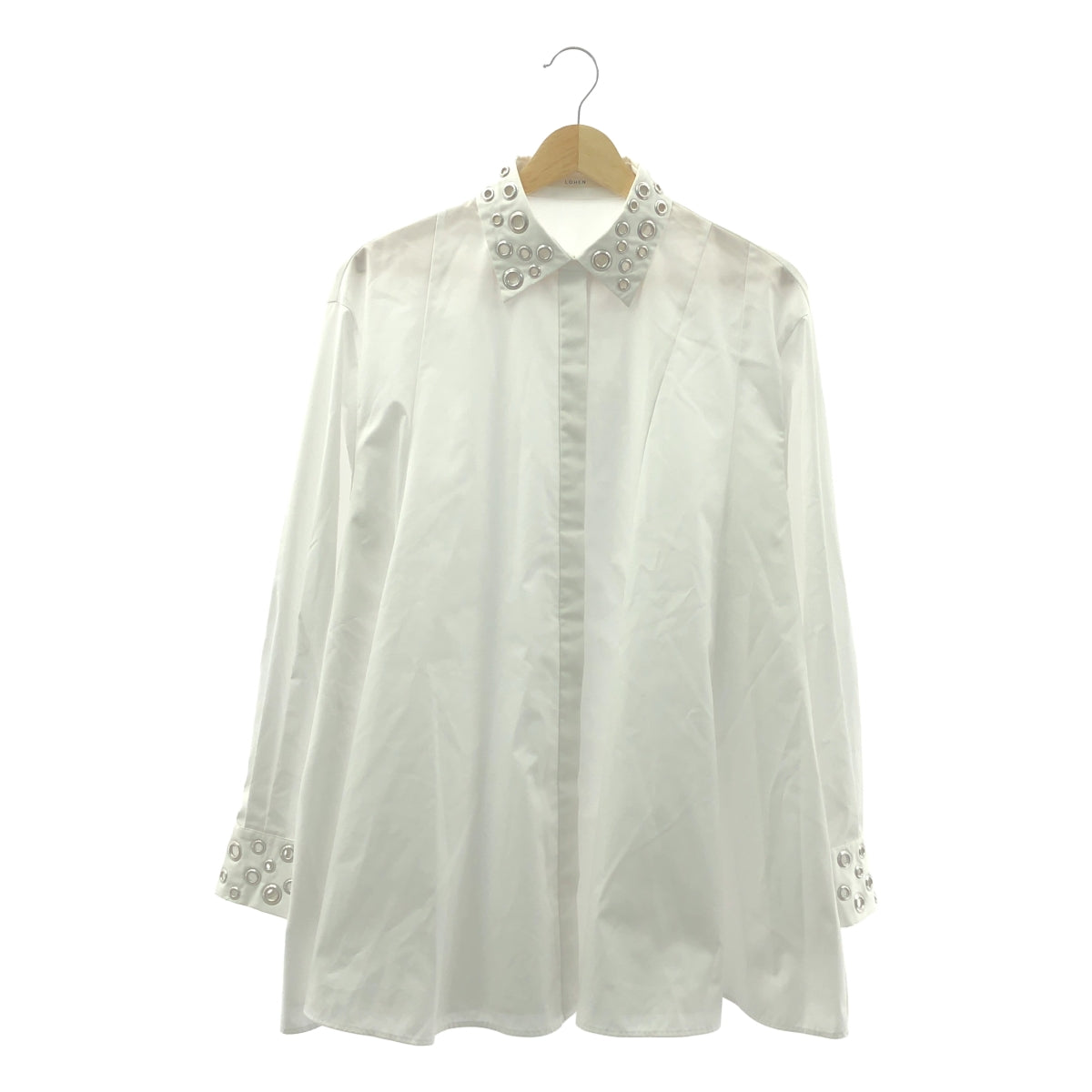 LOHEN / 羅恩 | 2024AW | EYELET SHIRT 鉚釘穿孔常規領襯衫 | F | 女款
