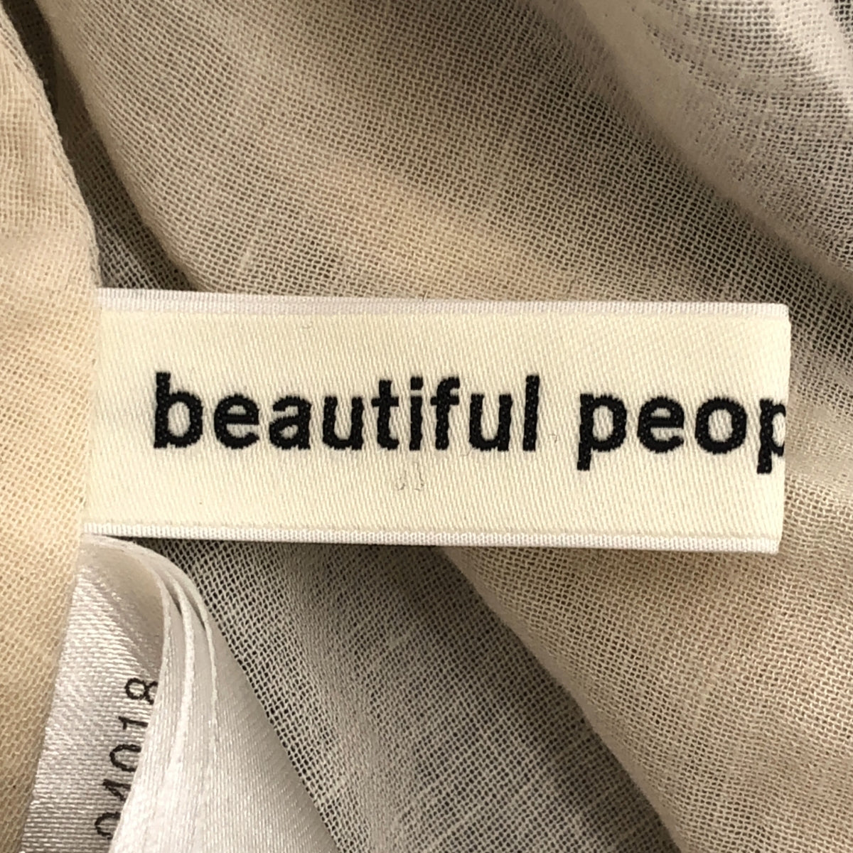 【美品】 beautiful people / ビューティフルピープル | コットンキュプラボイルトロンプルイユドレス ワンピース | 36 | ブラック | レディース
