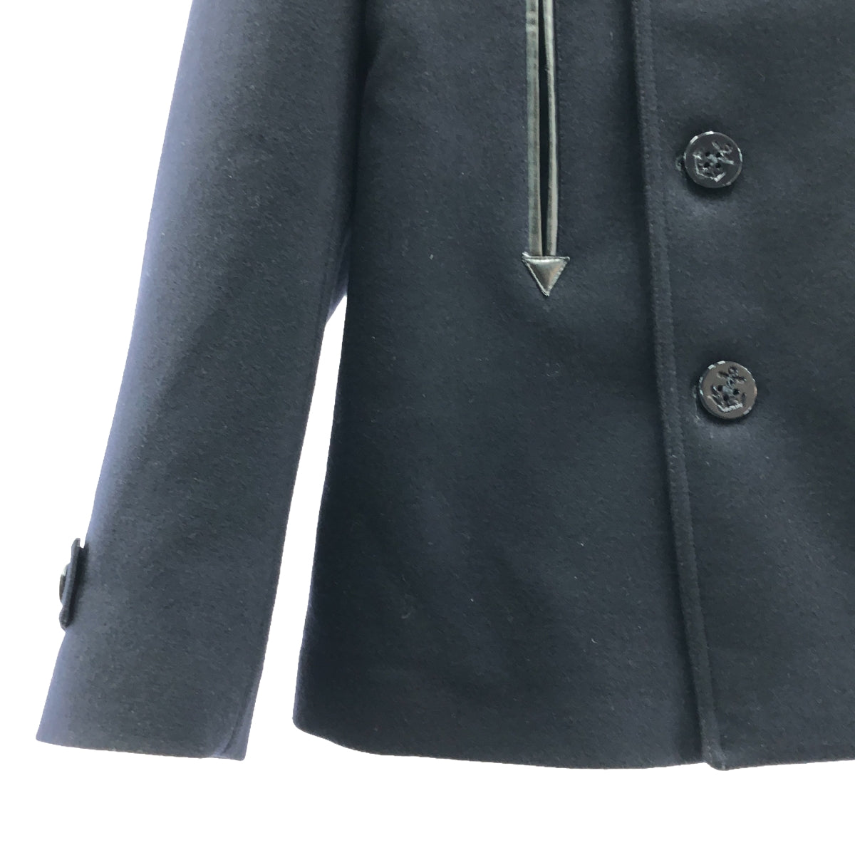 MONCLER GENIUS / モンクレールジーニアス | 2021AW | ×FRAGMENT DESIGN TOLIMAN GIUBBOTTO ウール Pコート | 0 | ネイビー | メンズ