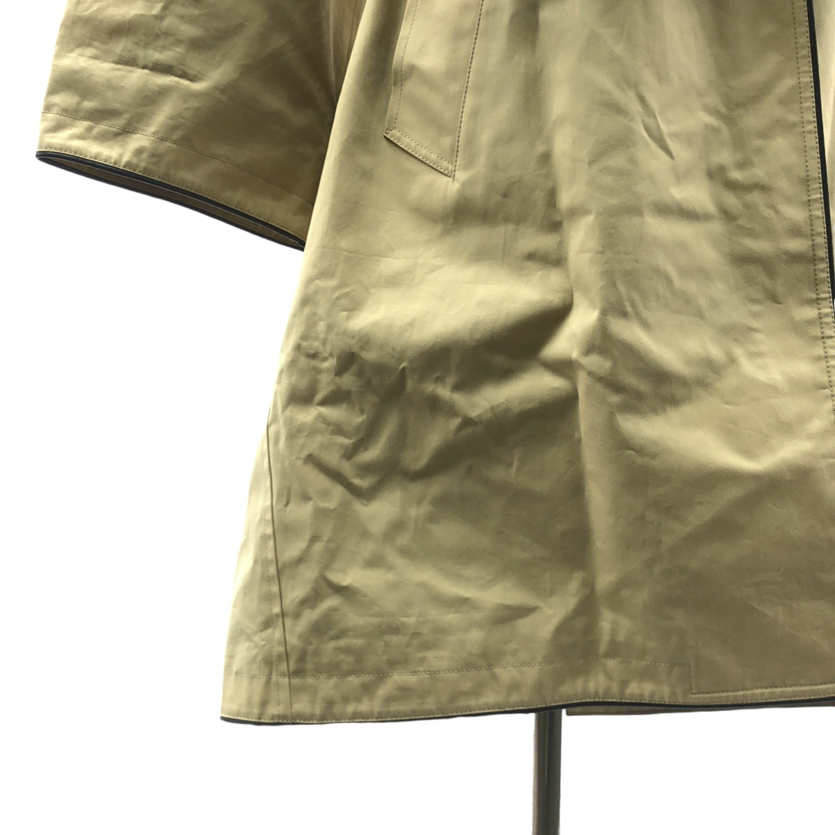 BALENCIAGA | 滾邊皮大衣 | 36 | 米色/黑色 | 女款