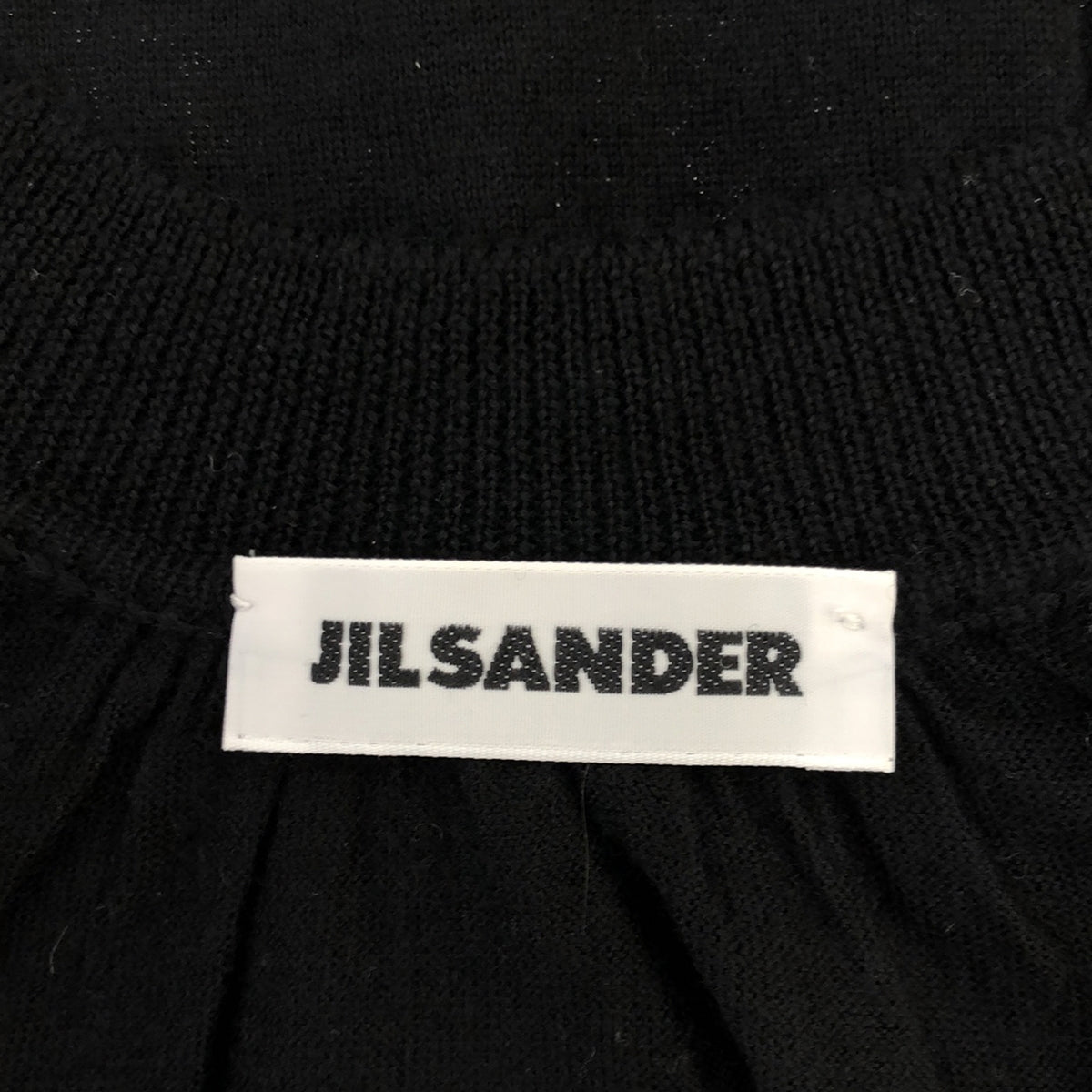 JIL SANDER / 질산더 | 캐시미어 딥넥 니트 | 34 | 블랙 | 여성