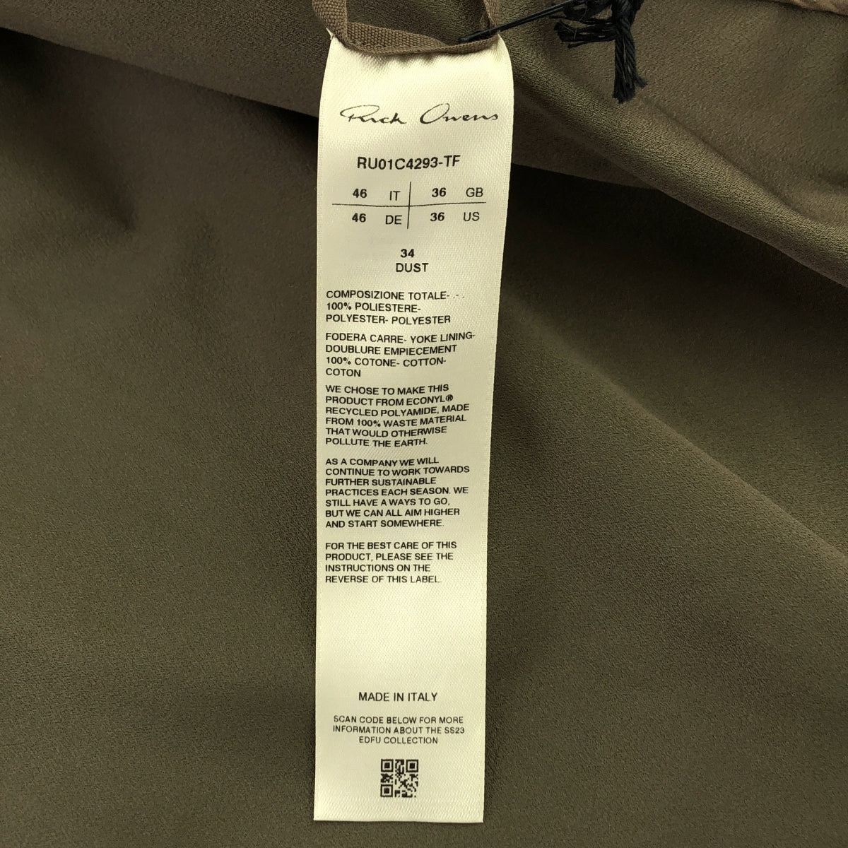 Rick Owens / リックオウエンス | 2023SS | FAUN SHIRT オーバーサイズ シャツ | 46 | メンズ