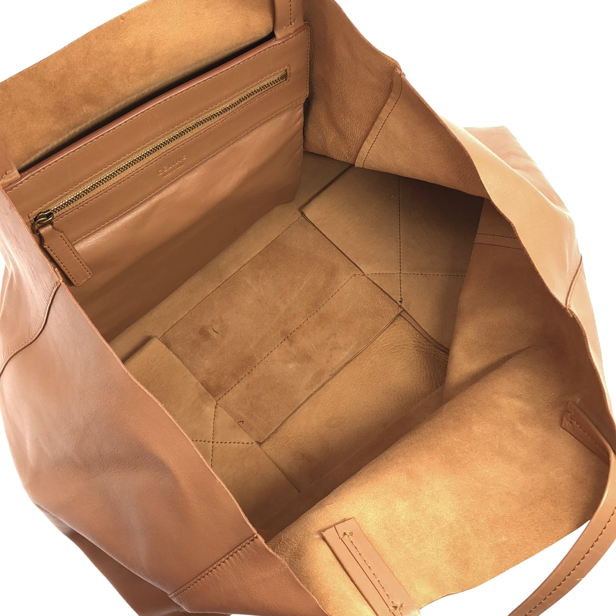 CELINE | Phoebe 166113 Horizontal Cabas Leather Tote Bag | Beige | Women's