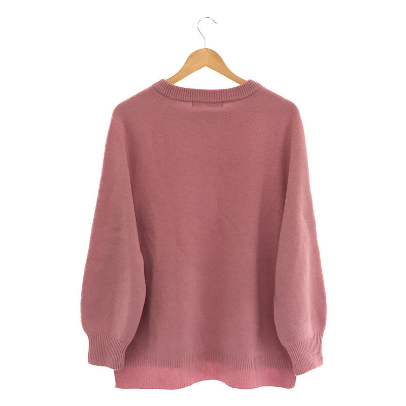 框架 | 2022秋冬 |插肩袖寬套頭針織衫 |均碼 |粉紅色 |女性的