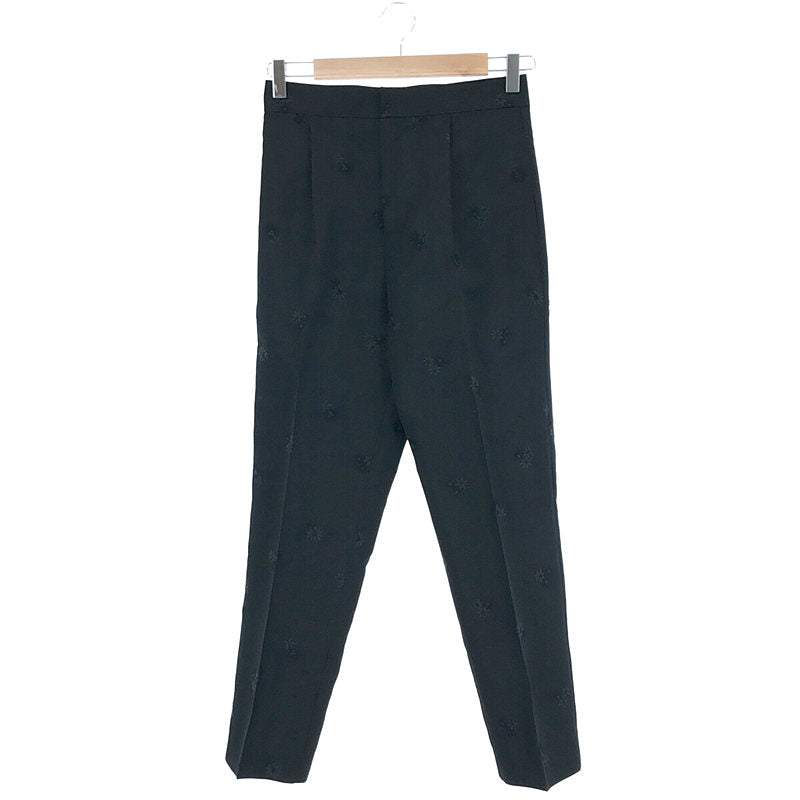 【完売】bluelea Original embroidery pants 黒M