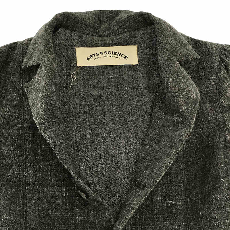 【미품】 ARTS & SCIENCE / 아츠 앤 사이언스 | 벨트가 달린 린넨 싱글 코트 | 1 | 회색 | 여성