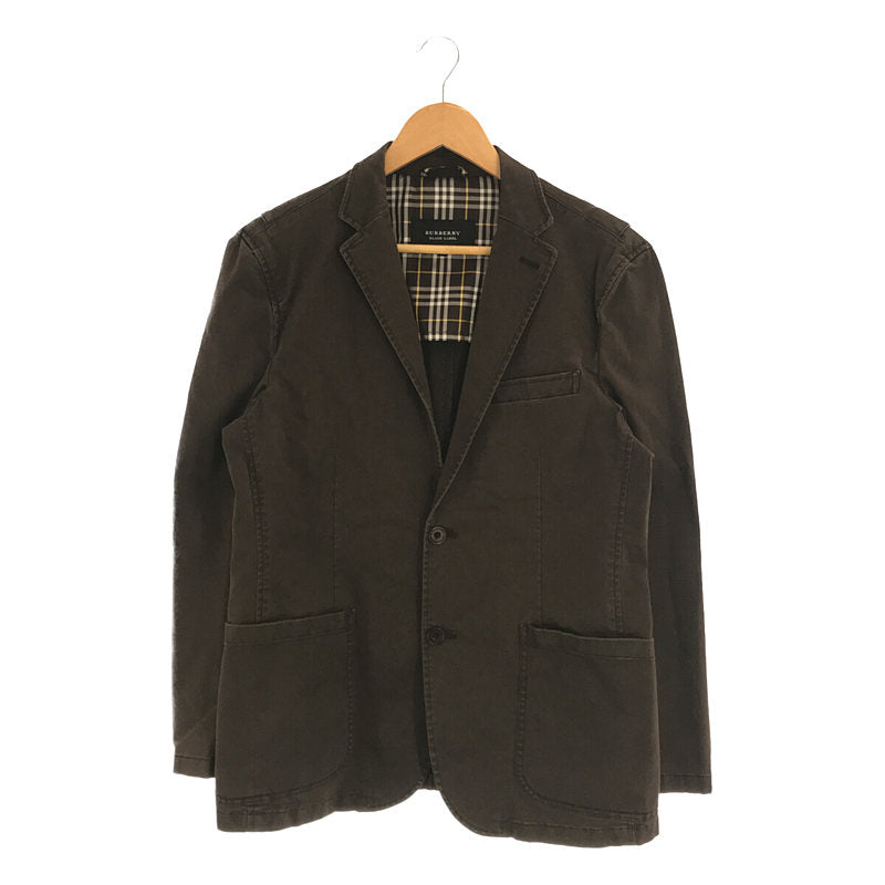 BURBERRY BLACK LABEL / バーバリーブラックレーベル | BURBERRY BLACK LABEL / バーバリーブラックレーベル  コットン ストレッチ 裏地 ノバチェック 2B テーラード ジャケット | M |