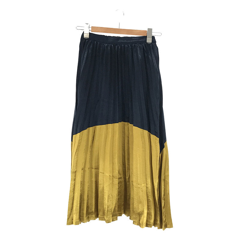 UN3D. バイカラープリーツスカートスカート