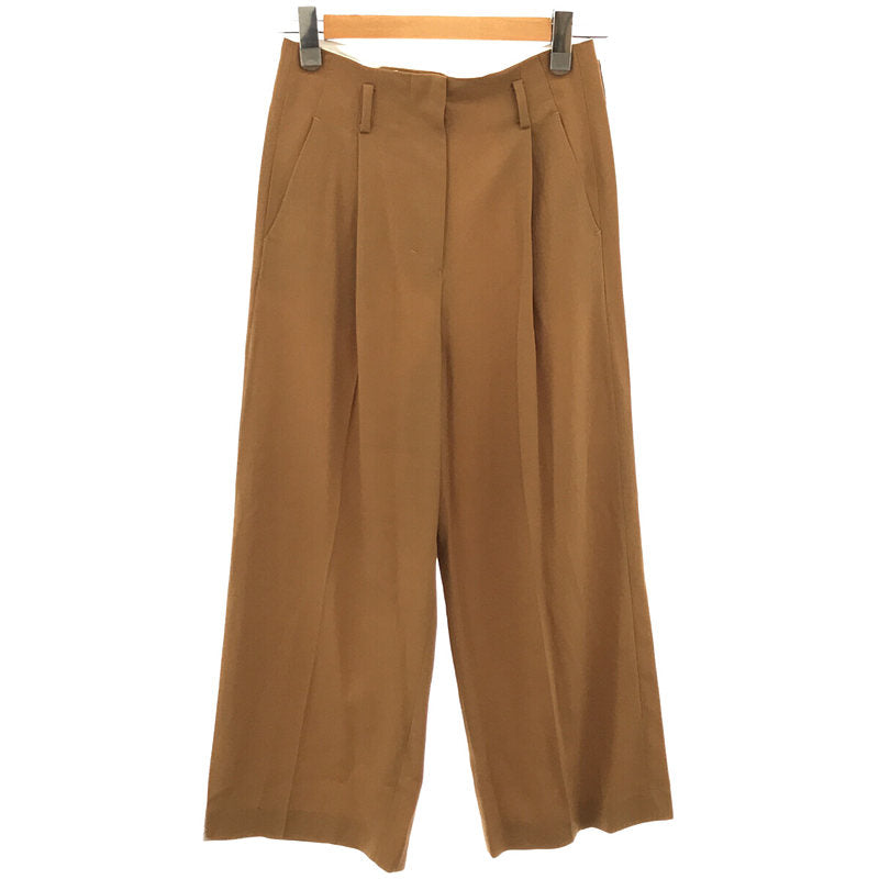 【미품】 SUPPORT SURFACE / 서포트 서페이스 | 울 1 택 와이드 팬츠 | 0 | 라이트 베이지 | 여성