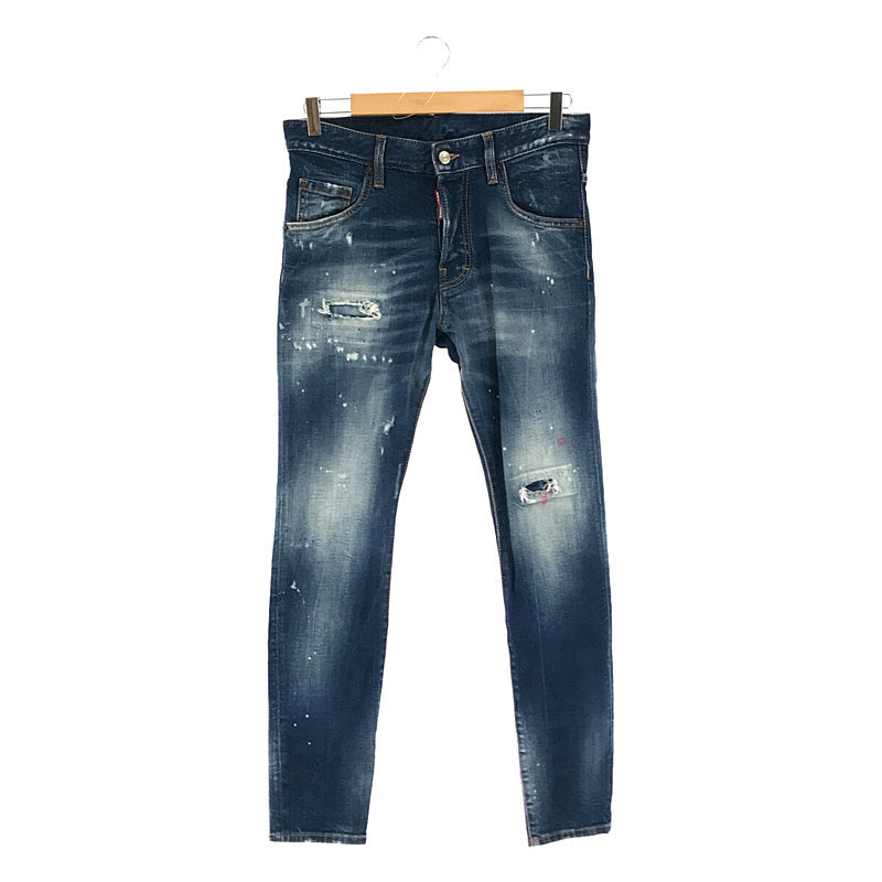 クロップドDSQUARED2 2021年 SKATER JEAN 44 ウォッシュ デニム