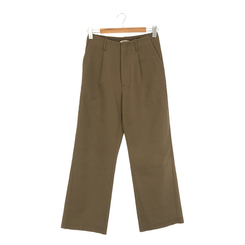 AURALEE / オーラリー | 130'S LIGHT MELTON WIDE SLACKS ライトメルトンワイドスラックス パンツ | 1 | カーキ | メンズその他