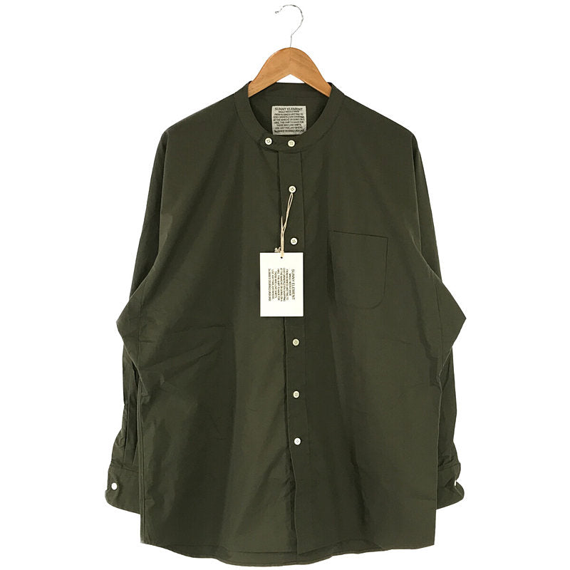 SUNNY ELEMENT / サニーエレメント | Park Shirt チンストラップ バンドカラー パーク シャツ OLIVE | M |