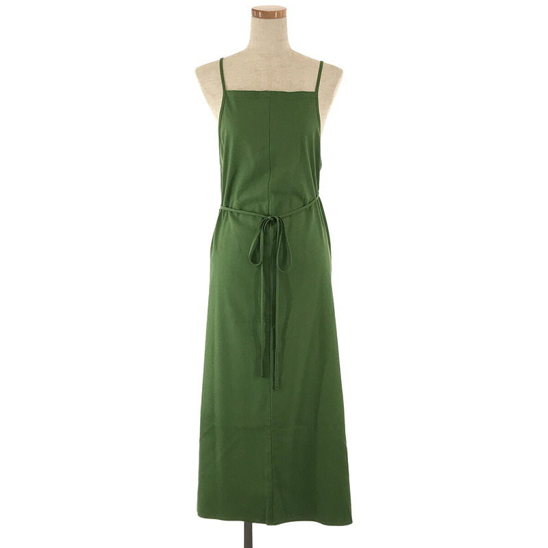 BASErange / ベースレンジ | Yumi Apron Dress silk シルク 100％ エプロン ラップ ドレス ワンピース | S |