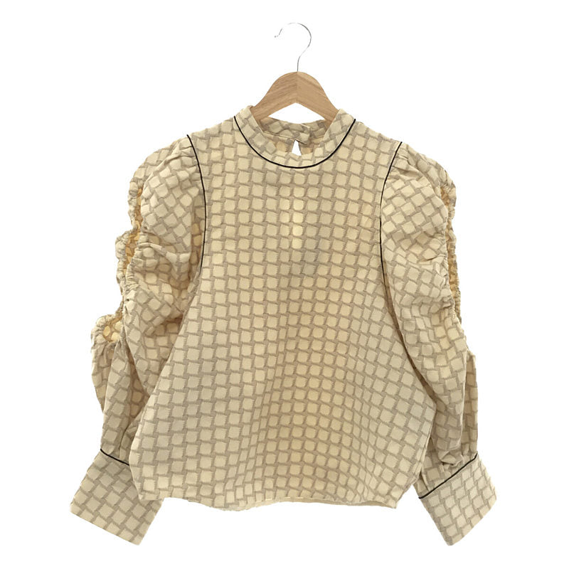 即出荷可 Openshoulder Jacquard Blouse todayful - トップス