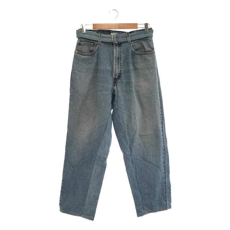 SEEALL / シーオール | Reconstructed belted buggy denim リメイク 再
