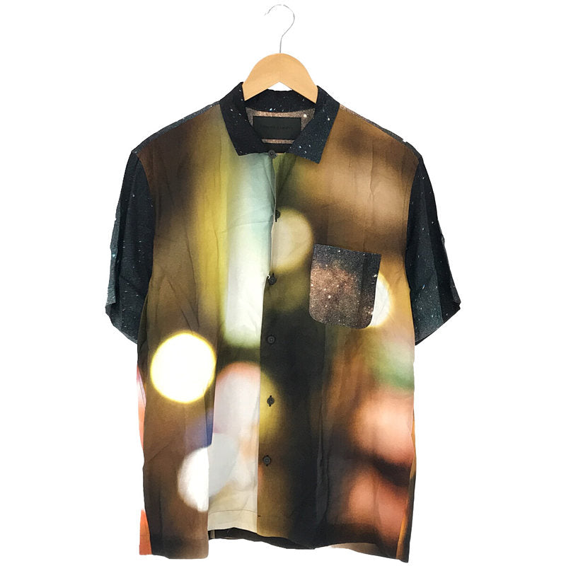 【新品】  FUMITO GANRYU / フミト ガンリュウ | 2020SS | Watteau pleats Hawaiian shirt landscape ヴァトー プリーツ ハワイアン シャツ ランドスケープ | 2 | METROPOLITAN × GALAXY | メンズ