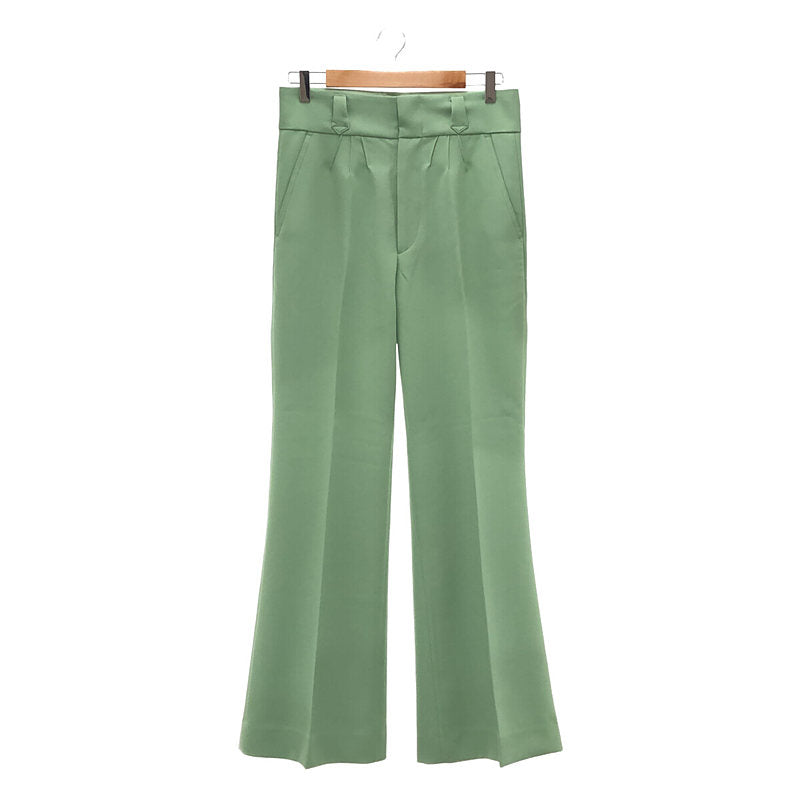 SHIKITARI / シキタリ | 2023SS | PINTUCK MEGA FLARE SLACKS GREEN