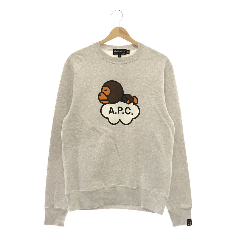 【美品】  A BATHING APE / アベイシングエイプ | BAPE × A.P.C. スウェット | M | グレー | メンズ