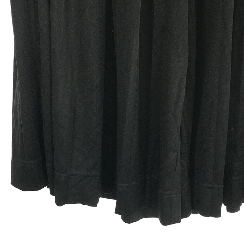 【美品】  CELINE / セリーヌ | フィービー期 トリアセテート プリーツワイドパンツ | 36 | ブラック | レディース