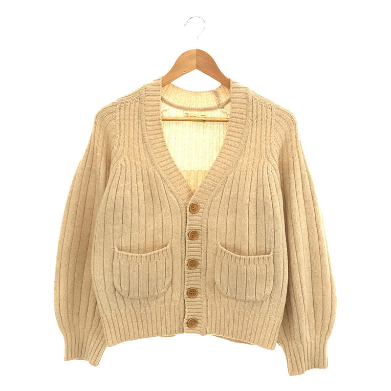 unfil / アンフィル | merino wool ribbed cardigan メリノウール リブ