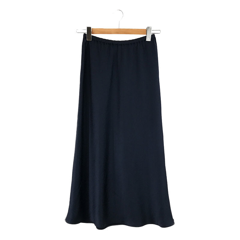 【美品】 Plage / プラージュ | 2022SS | Satin Bias サテン ドロスト フレア スカート | 36 | ネイビー | レディース