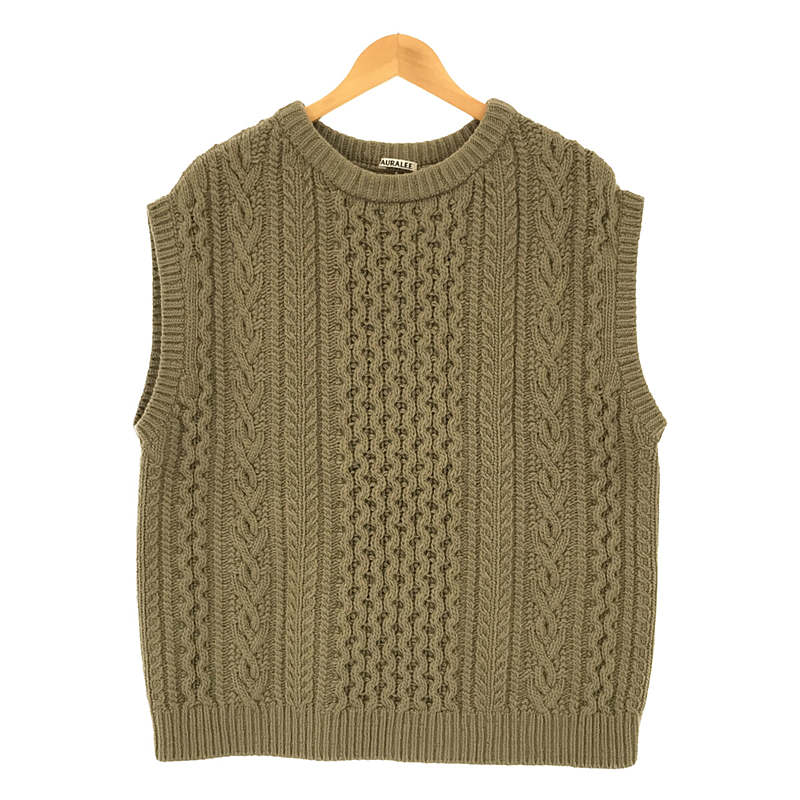 AURALEE オーラリー アランニットベストARAN KNIT VESTペットもいま