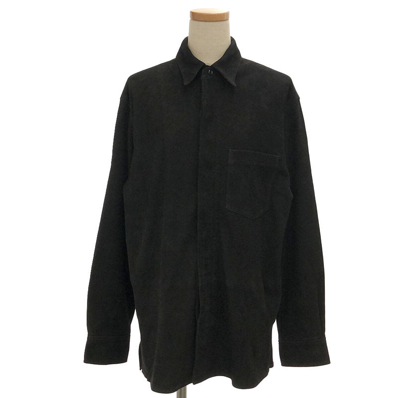 NOWOS / ノーウォス | Suede shirt 羊革 スエード レザーシャツ | F