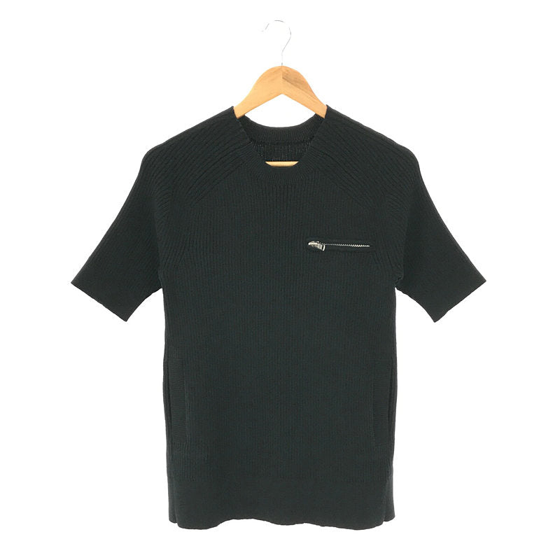 sacai / 사카이 | 2016 | 이너 부착 백 슬릿 리브 니트 | 2 | 블랙 | 여성