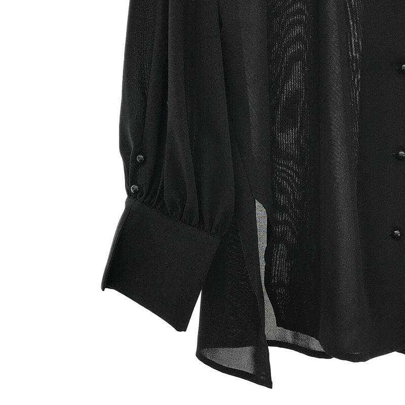 【신품】 CADUNE / 카듀네 | 셋업 셔츠 블라우스 / 리브 니트 전환 개더 롱 원피스 |