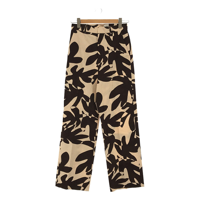 ＜6(ROKU)＞LEAF PRINT PANTS