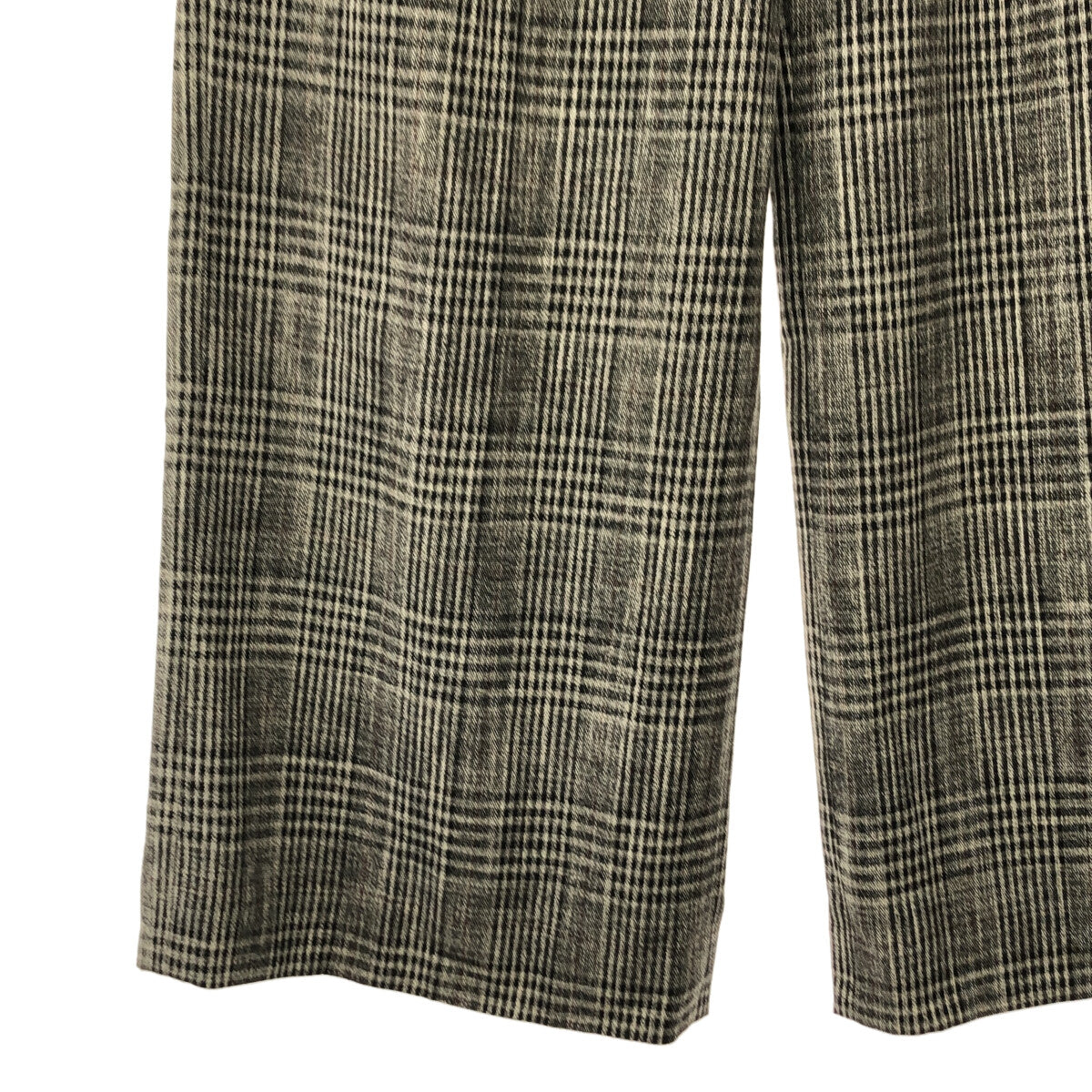 ASPESI / 아스페지 | 레이온 혼합 체크 슬랙스 | 40 | 회색 | 여성