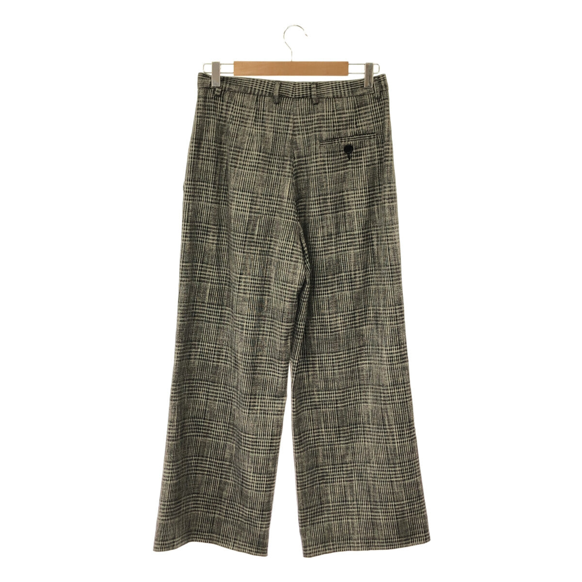 ASPESI / 아스페지 | 레이온 혼합 체크 슬랙스 | 40 | 회색 | 여성