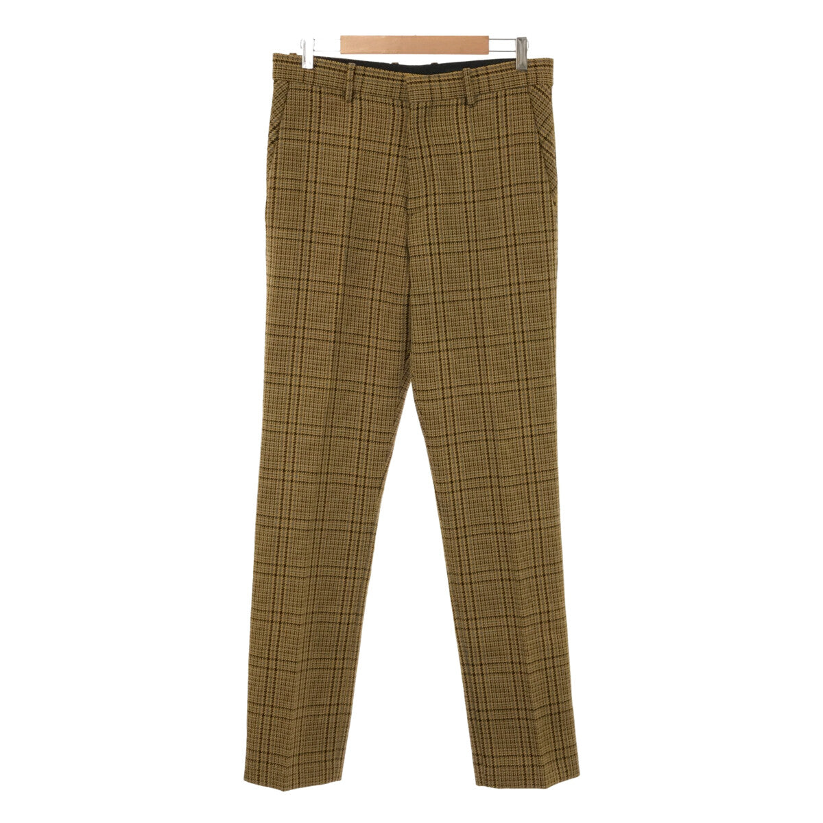 BOTTER / ボッター | Slim Fit Trousers With Zip Check ウールパンツ