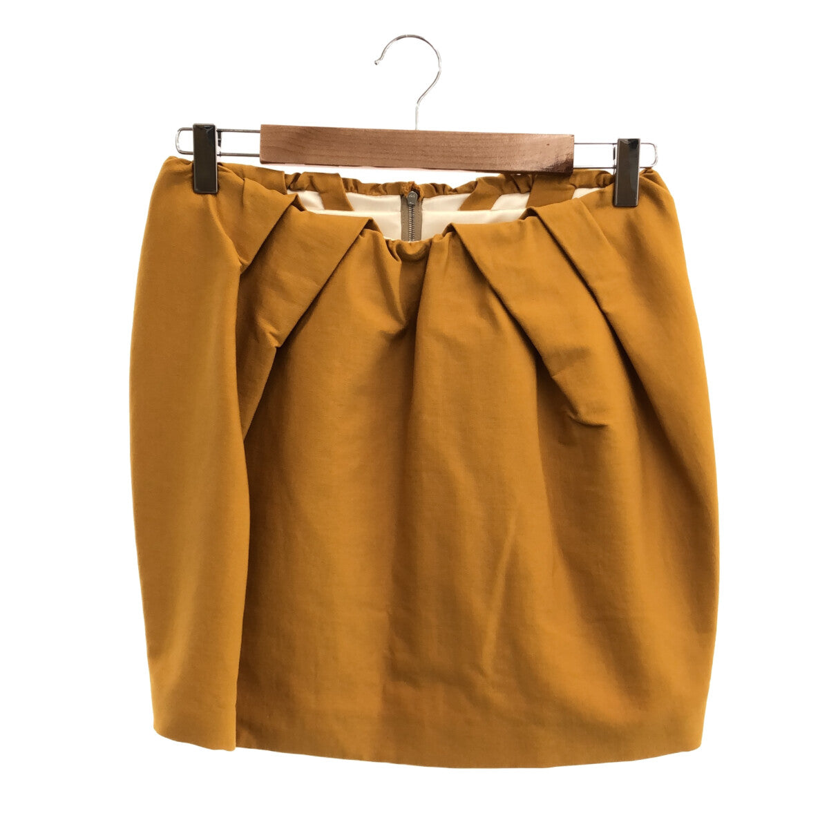 【美品】  Drawer / ドゥロワー | タック コクーン スカート | 36 | イエロー | レディース