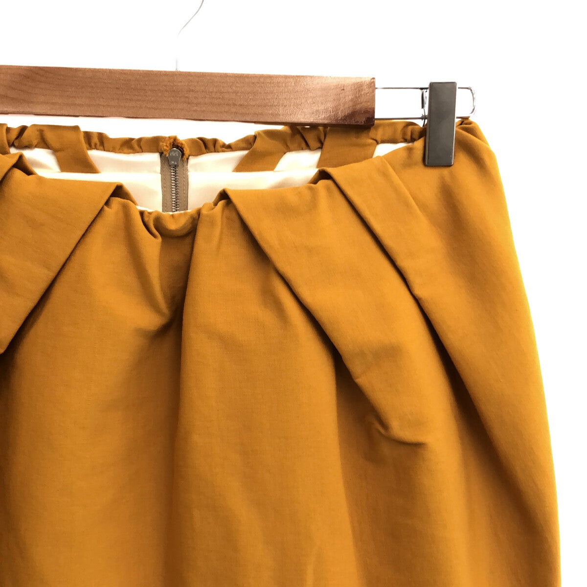 【美品】  Drawer / ドゥロワー | タック コクーン スカート | 36 | イエロー | レディース