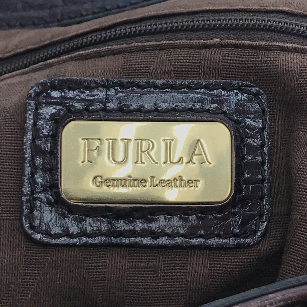 FURLA / 훌라 | 악어 형 푸시 토트 백 | 브라운 | 여성