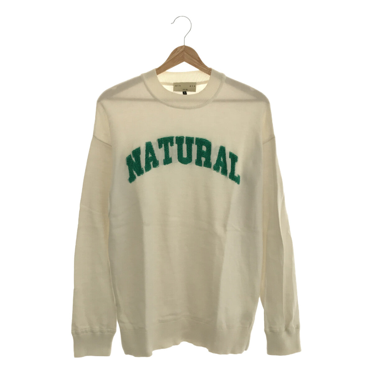 GIU GIU / 지우지우 | 코튼 더미 재가드 크루넥 니트 | S | 화이트 | 여성