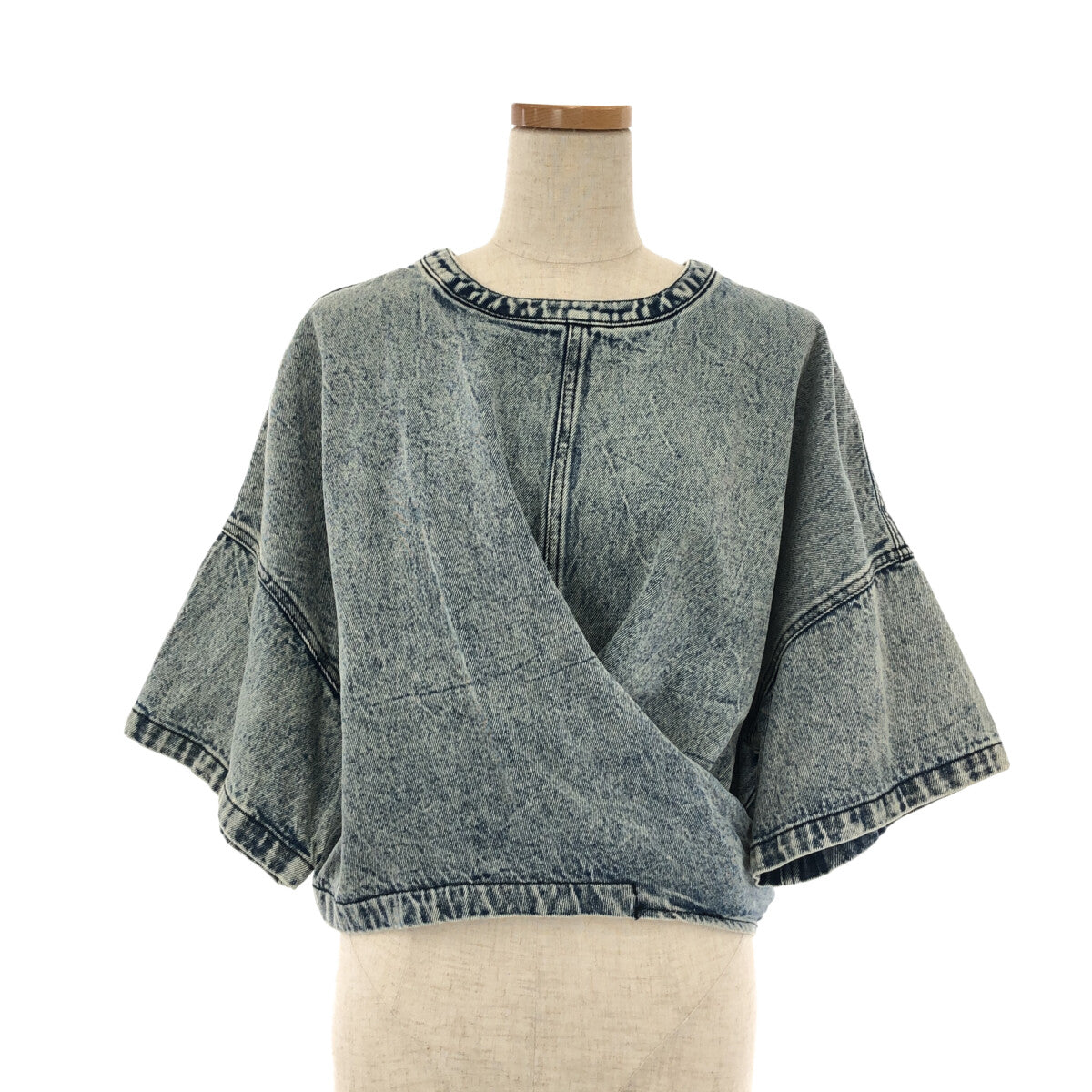 3.1 Phillip Lim / スリーワンフィリップリム | 2023SS | Overdyed Denim Twisted Tie Back  Top / ケミカルウォッシュデニム プルオーバー | S |