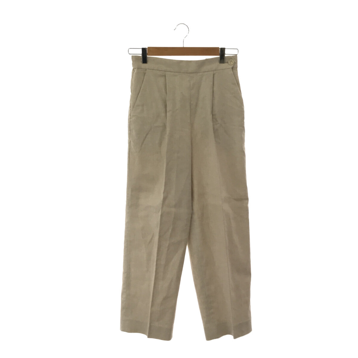 【미품】 UNITED ARROWS / 유나이티드 아로즈 | LINEN/P 스트레이트 팬츠 | 38 | 베이지 | 여성