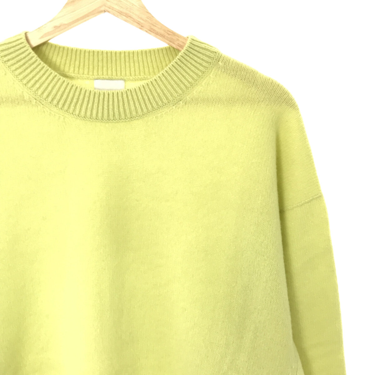 【미품】 Spick and Span / 스픽 앤 스팬 | 2020AW | 캐시미어 혼합 크루플 루오버 | F | 라이트 그린 | 여성