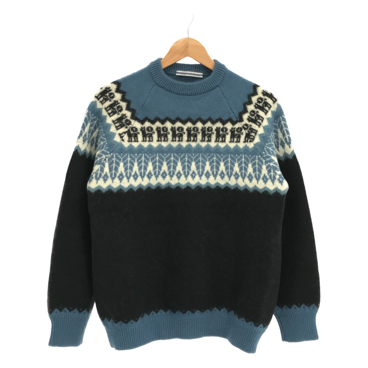Cristaseya / クリスタセヤ | yak wool ribbed raglan sweater  ヤクウール リブニットセーター | XL | ブラウン系 | メンズ