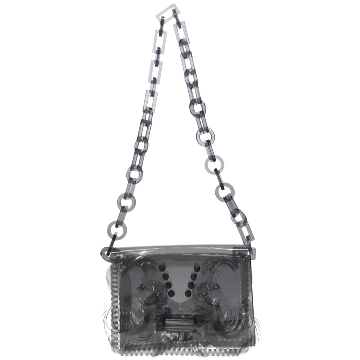 Mame Kurogouchi / マメクロゴウチ | Transparent Sculptural Mini Chain Bag PVC  塩化ビニール チェーン ハンド ショルダー バッグ 箱付き |