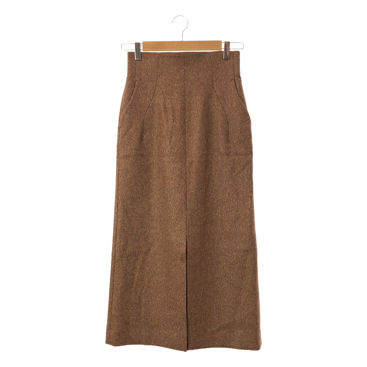 【신품】 Mame Kurogouchi / 마메쿠로고우치 | 2022AW | Melange Flannel Skirt 플란넬 스커트 | 1 | 브라운 | 여성